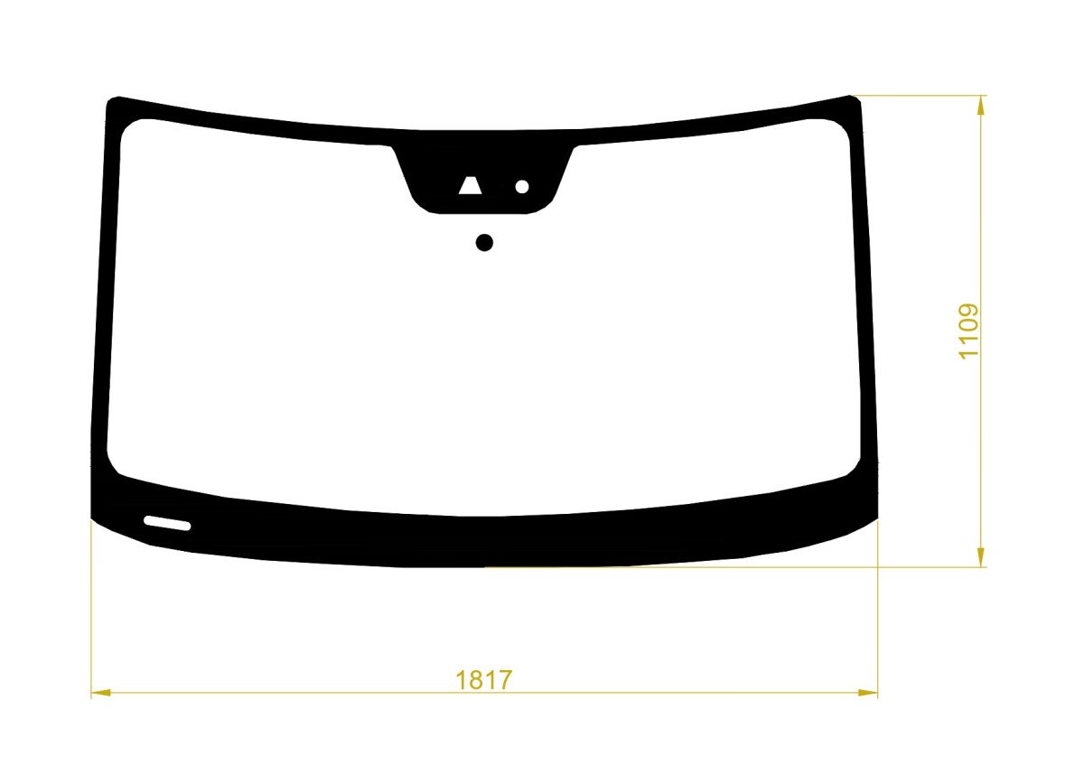 Стекло лобовое VOLKSWAGEN CRAFTER 2016- (SY-LHD) место под 1 камеру ...