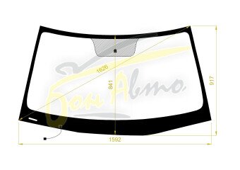 Стекло лобовое KIA BORREGO 2008- (LHD) обогрев щеток молдинг, 
Бренд: BENSON