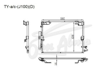 Радиатор кондиционера LEXUS LX 1997-2007 (J100)(dies) 
Бренд: TONGSHI AL16