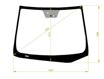 Стекло лобовое HYUNDAI I 30 2012- (GD-LHD) место под датчик дождя, место под датчик влажности, 
Бренд: BENSON с синей полосой