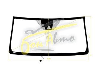 Стекло лобовое LEXUS LX 2007-2021 (J200-RHD-2015) обогрев щеток, место под 1 камеру, место под датчик дождя, 
Бренд: BENSON с синей полосой