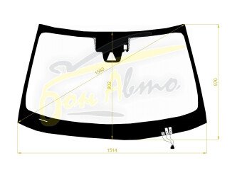 Стекло лобовое LEXUS ES 2012-2018 (GSV60-LHD-2015 glass roof) обогрев щеток, место под 1 камеру, место под датчик дождя, 
Бренд: BENSON