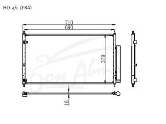 Радиатор кондиционера HONDA JADE 2015- (FR4)(гибрид)
Бренд: TONGSHI AL16