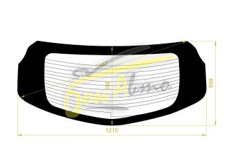 Стекло заднее с обогревом MAZDA 2 2014- (DJ3-5) 
Бренд: BENSON