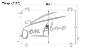 Радиатор кондиционера TOYOTA WILL VS 2001-2004 (NZE127) 
Бренд: TONGSHI AL16