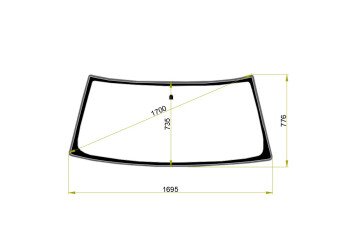 Стекло лобовое GMC YUKON 1992- (GMT400) 
Бренд: BSG с зеленой полосой