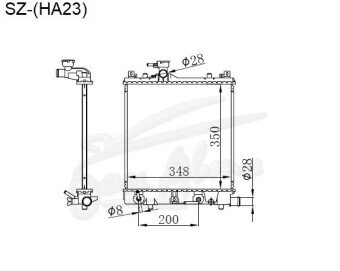 Радиатор SUZUKI ALTO 1998-2004 (HA23S) (K6A) 
Бренд: TONGSHI AL26AT