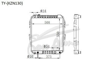 Радиатор TOYOTA HILUX 1988-1997 (N130) (1KZ) 
Бренд: TONGSHI AL32AT
