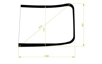 Стекло лобовое FREIGHTLINER CASCADIA 2008- (R-1045*807*1270) 
Бренд: BENSON с зеленой полосой