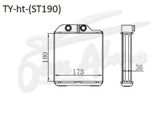 Радиатор отопителя TOYOTA CARINA 1992-1996 (ST190) 
Бренд: TONGSHI AL36