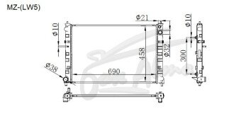 Радиатор MAZDA MPV 1999-2006 (LW5) (GY,AJ) 
Бренд: TONGSHI PL26AT