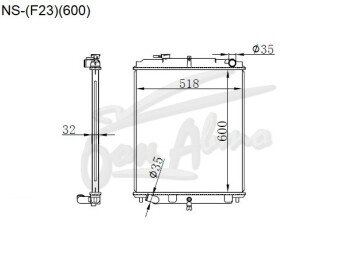 Радиатор NISSAN ATLAS 1991-2007 (F23)(600) (TD,QD,BD,ED) 
Бренд: TONGSHI PL32MT