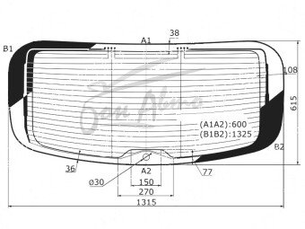 Стекло заднее с обогревом PORSCHE MACAN 2014- () 1 отверстие 
Бренд: BSG Тонированное