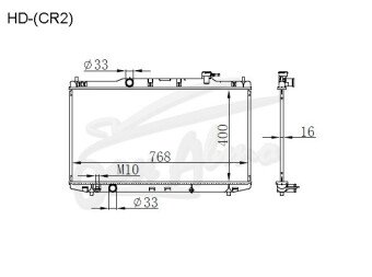 Радиатор HONDA ACCORD 2013-2019 (CR2-3)(LHD) (K24,J35) 
Бренд: TONGSHI PL16MT