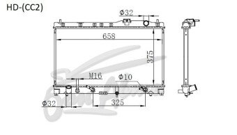 Радиатор ACURA VIGOR 1989-1995 (CC2) (G25A) 
Бренд: TONGSHI PL26AT
