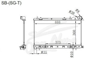 Радиатор SUBARU FORESTER 2002-2008 (SG) (EJ20-T) 
Бренд: TONGSHI AL32AT