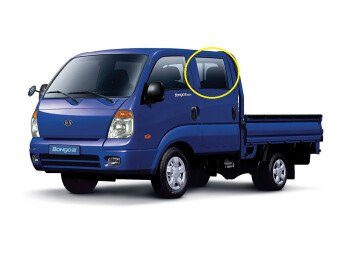 Стекло боковое KIA BONGO III 2004- PU 2 отверстия RD/LH фурнитура, 
Бренд: BENSON
