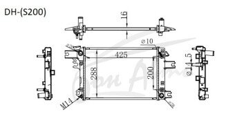 Радиатор TOYOTA PIXIS TRUCK 2011-2014 (S201) (KF) 
Бренд: TONGSHI PL16AT