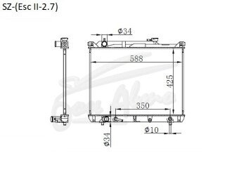 Радиатор SUZUKI GRAND ESCUDO 2000-2005 (TX92) (H27) 
Бренд: TONGSHI PL16AT