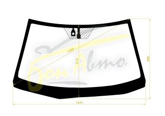 Стекло лобовое TOYOTA MARK X 2004-2009 (RX120-RHD) место под датчик дождя молдинг, 
Бренд: FYG с зеленой полосой