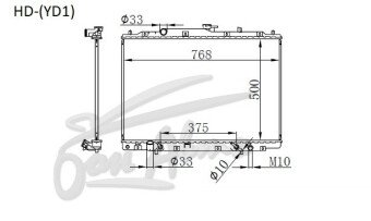 Радиатор HONDA PILOT 2002-2008 (YF1) (J35A) 
Бренд: TONGSHI PL26AT