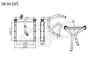 Радиатор отопителя SUBARU FORESTER 1996-2002 (SF5-9) 
Бренд: TONGSHI AL26