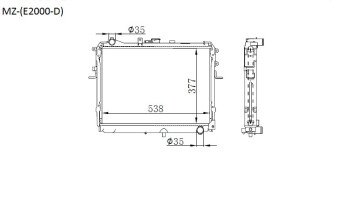 Радиатор MAZDA BONGO 1999- (SK)(dies) (RF) 
Бренд: TONGSHI PL26MT