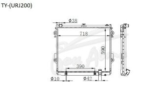 Радиатор LEXUS LX 2007- (URJ200) (3UR) 
Бренд: TONGSHI PL48AT