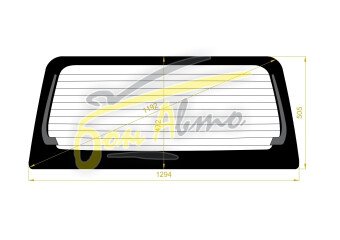 Стекло заднее с обогревом TOYOTA CALDINA 1997-2002 (AT211) 1 отверстие 
Бренд: BENSON Тонированное