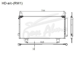 Радиатор кондиционера HONDA CR-V 2017- (RW1) 
Бренд: TONGSHI AL12
