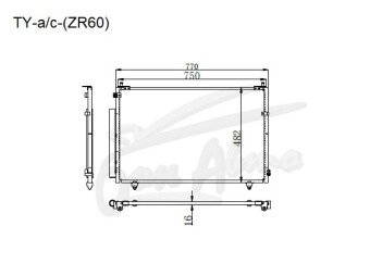 Радиатор кондиционера TOYOTA VOXY 2001-2007 (ZR60) 
Бренд: TONGSHI AL16