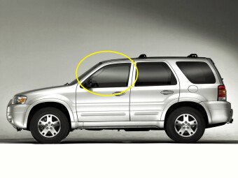 Стекло боковое FORD ESCAPE 2000-2007 EP 2 отверстия FD/LH
Бренд: BSG