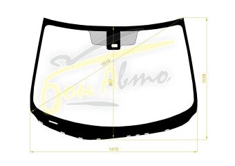 Стекло лобовое MAZDA AXELA 2009-2013 (BL-RHD) место под датчик дождя (прямоугольный) 
Бренд: BENSON с синей полосой