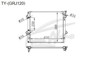 Радиатор TOYOTA LAND CRUISER PRADO 2002-2009 (GRJ120) (VZ,GR,RZ,TR) 
Бренд: TONGSHI AL32AT