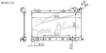 Радиатор SUBARU OUTBACK 2003-2009 (BL,BP) (EJ25,EJ25-T) 
Бренд: TONGSHI PL16AT