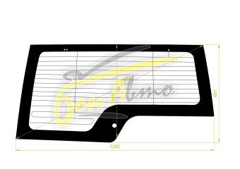 Стекло заднее с обогревом LAND ROVER DISCOVERY 2004-2009 (L319) 1 отверстие 
Бренд: FYG
