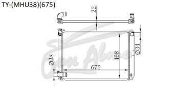 Радиатор TOYOTA KLUGER 2005-2007 (MHU28)(675) (3MZ) 
Бренд: TONGSHI PL22MT