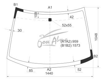 Стекло лобовое MITSUBISHI SPACE WAGON 1997-2003 (N84W-RHD) 
Бренд: BENSON с синей полосой