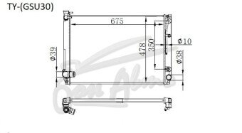 Радиатор TOYOTA HARRIER 2006-2008 (GSU30) (2GR) 
Бренд: TONGSHI PL18AT