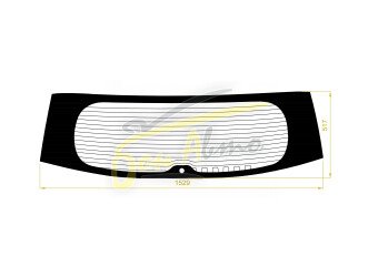 Стекло заднее с обогревом HONDA ODYSSEY 2013- (RC1-2020) 1 отверстие молдинг, 
Бренд: BENSON Тонированное