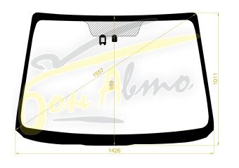 Стекло лобовое MAZDA PREMACY 2005-2010 (CR-RHD) место под датчик дождя 
Бренд: BENSON с синей полосой
