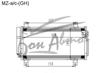 Радиатор кондиционера MAZDA 6 2007-2012 (GH) 
Бренд: TONGSHI AL16