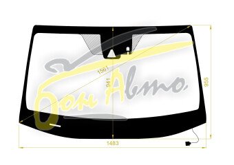 Стекло лобовое TOYOTA VENZA 2020- (XU80-LHD) обогрев щеток, место под 1 камеру, место под датчик дождя, молдинг, 
Бренд: BENSON с синей полосой