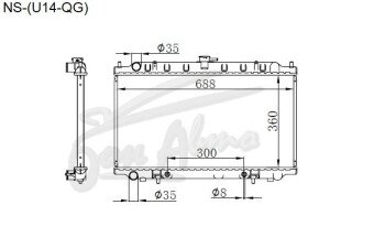 Радиатор NISSAN BLUEBIRD 1996-2001 (U14) (QG) 
Бренд: TONGSHI PL16AT