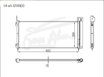 Радиатор кондиционера LEXUS NX 2015- (AYZ15)(гибрид) (2ARFXE) 
Бренд: TONGSHI AL16