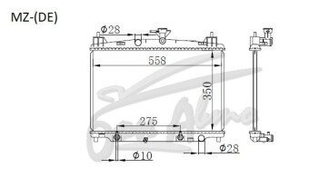 Радиатор MAZDA 2 2007-2014 (DE) (ZJ,ZY) 
Бренд: TONGSHI PL16AT