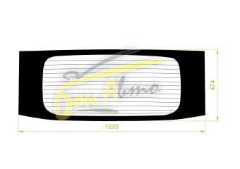 Стекло заднее с обогревом TOYOTA TANK 2016- (M900A/M910A) молдинг, 
Бренд: BENSON Тонированное