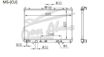 Радиатор MITSUBISHI AIRTREK 2001-2008 (CU2-5W) (4G63,4G64,4G69,4G63T) 
Бренд: TONGSHI AL26AT