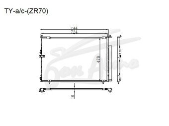 Радиатор кондиционера TOYOTA VOXY 2007-2013 (ZR70) 
Бренд: TONGSHI AL16