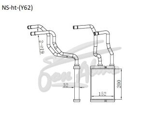 Радиатор отопителя NISSAN PATROL 2010-2024 (Y62) 
Бренд: TONGSHI AL32